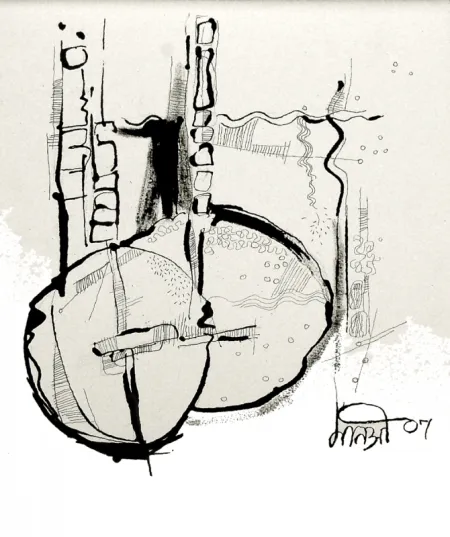 Untitled by Manashi Mitra - Drawing, Pen & Ink on Paper