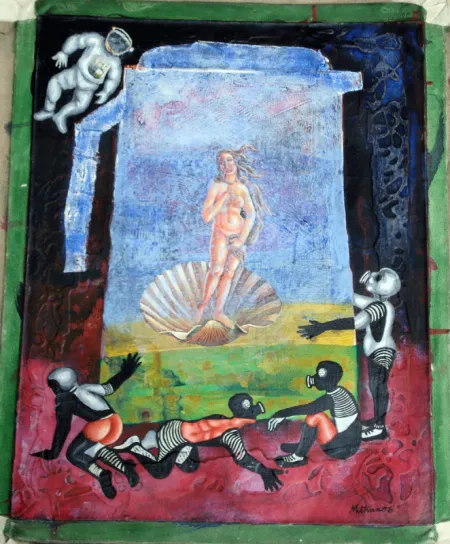 Birth of Venous on Earth by Mithun Dasgupta - Acrylic on Canvas