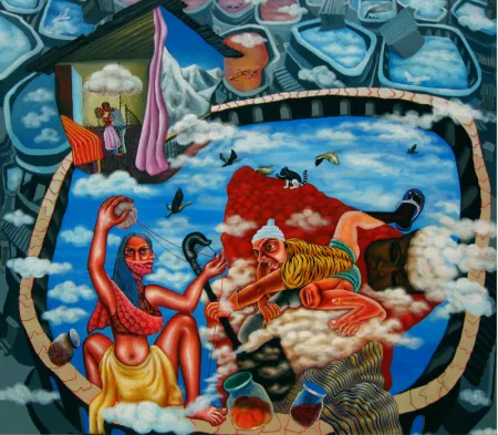 Synthetic Clouds by Mithun Dasgupta - Acrylic on Canvas