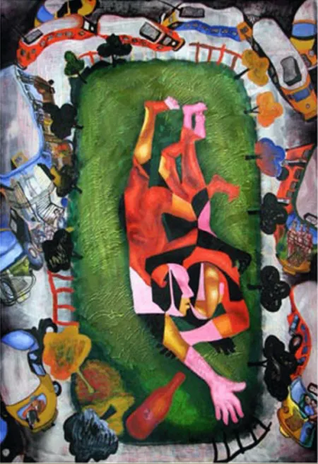 In the Garden of Eden by Mithun Dasgupta - Acrylic on Canvas