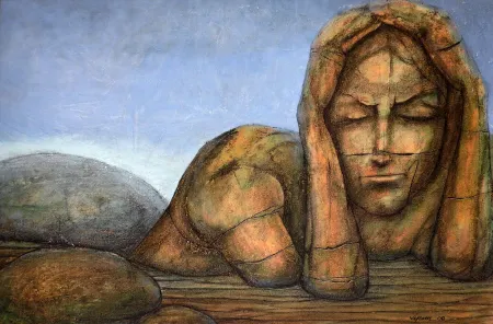 Untitled by Supam Adhikary - Acrylic on Canvas