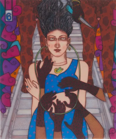 Platform No- 6 by Biswajit Saha - Dry Pastel on board