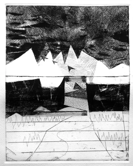 Darkness by Rajat Sen - Etching