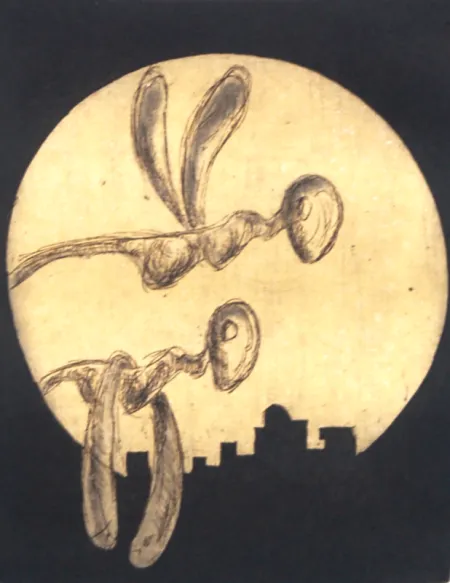 Untitled by Aditya Basak - Etching