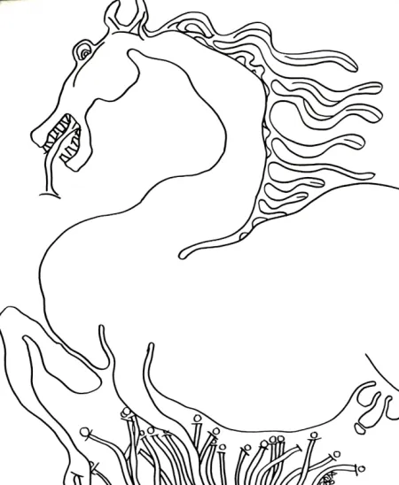 Untitled by Prokash Karmakar - Pen & Ink on Canvas