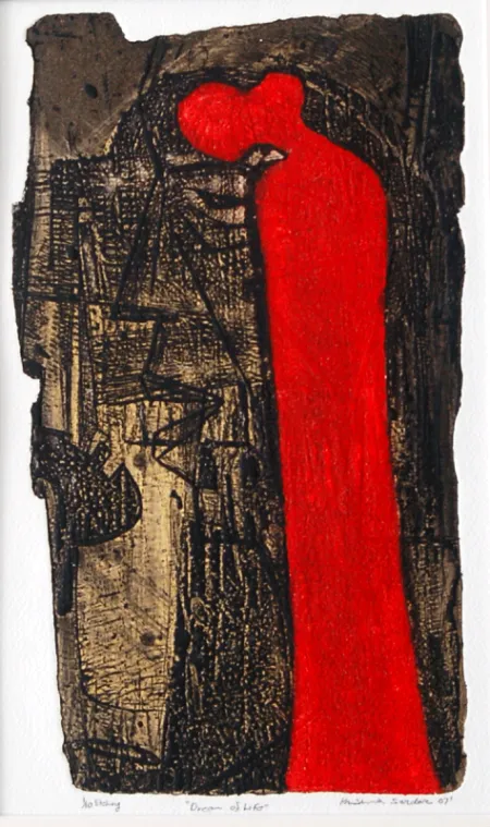 Dream of life by Krishna Sardar - Etching
