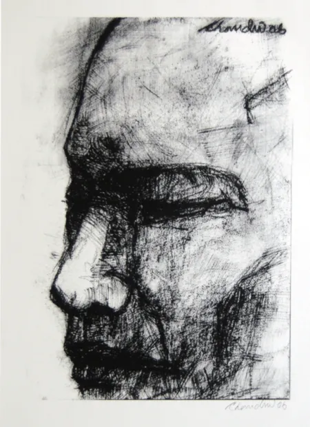 Untitled by Chandra Bhattacharjee - Serigraph
