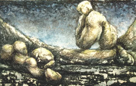 Untitled by Supam Adhikary - Mixed Media on Paper