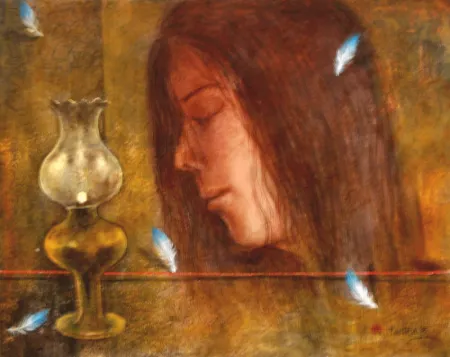 Untitled by Partha Bhattacharya - Mixed Media on Canvas