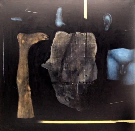Life study & self by Jayanta Roy - Acrylic on Canvas
