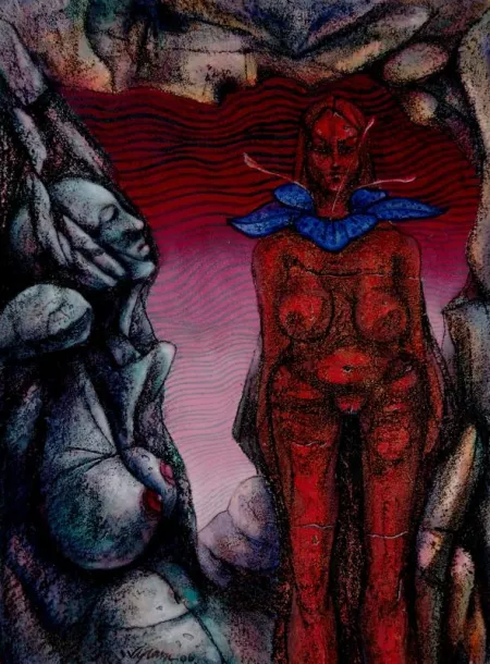 Untitled by Supam Adhikary - Mixed Media on Paper