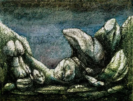 Untitled by Supam Adhikary - Mixed Media on Paper