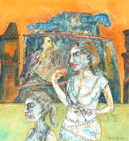 Untitled by Anindya Roy - Mixed Media on Paper