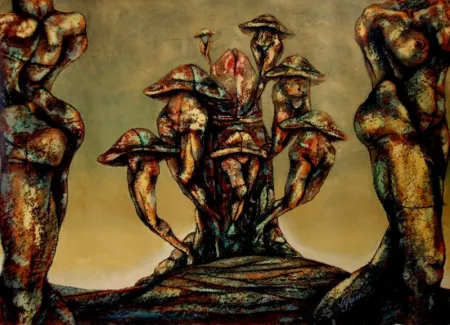 Untitled by Supam Adhikary - Mixed Media on Paper