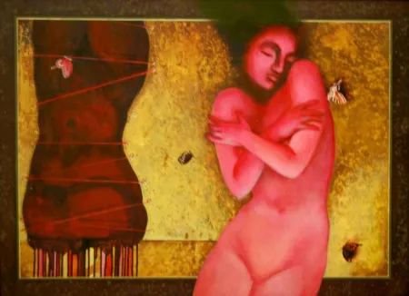 Untitled by Dipak Kundu - Acrylic on Canvas