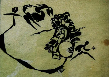 Untitled by Prokash Karmakar - Acrylic on board