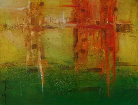 Composition by Arun Kumar Majumdar - Acrylic on Canvas