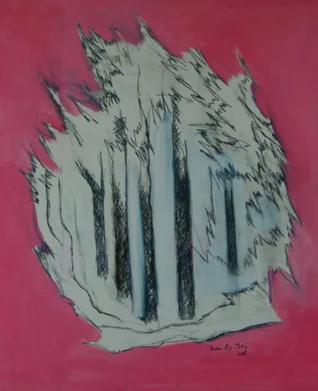 Pink Landscape by Indira Puri Mistry - Acrylic on Canvas
