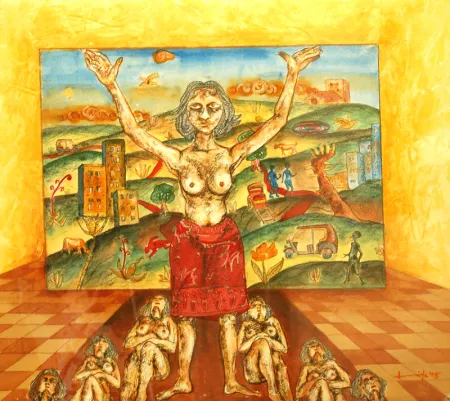 Untitled by Anindya Roy - Mixed Media on Paper