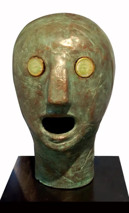 Fossil-II by Atanu Bhattacharya - Bronze Sculpture