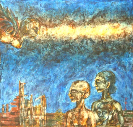 Dream by Anindya Roy - Mixed Media on Paper