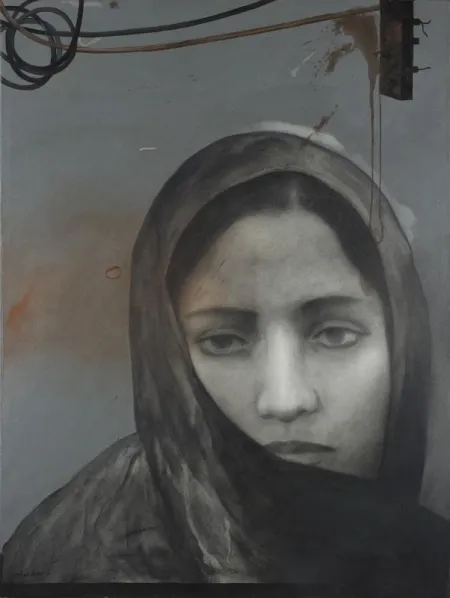 Untitled by Chandra Bhattacharjee - Acrylic on Canvas