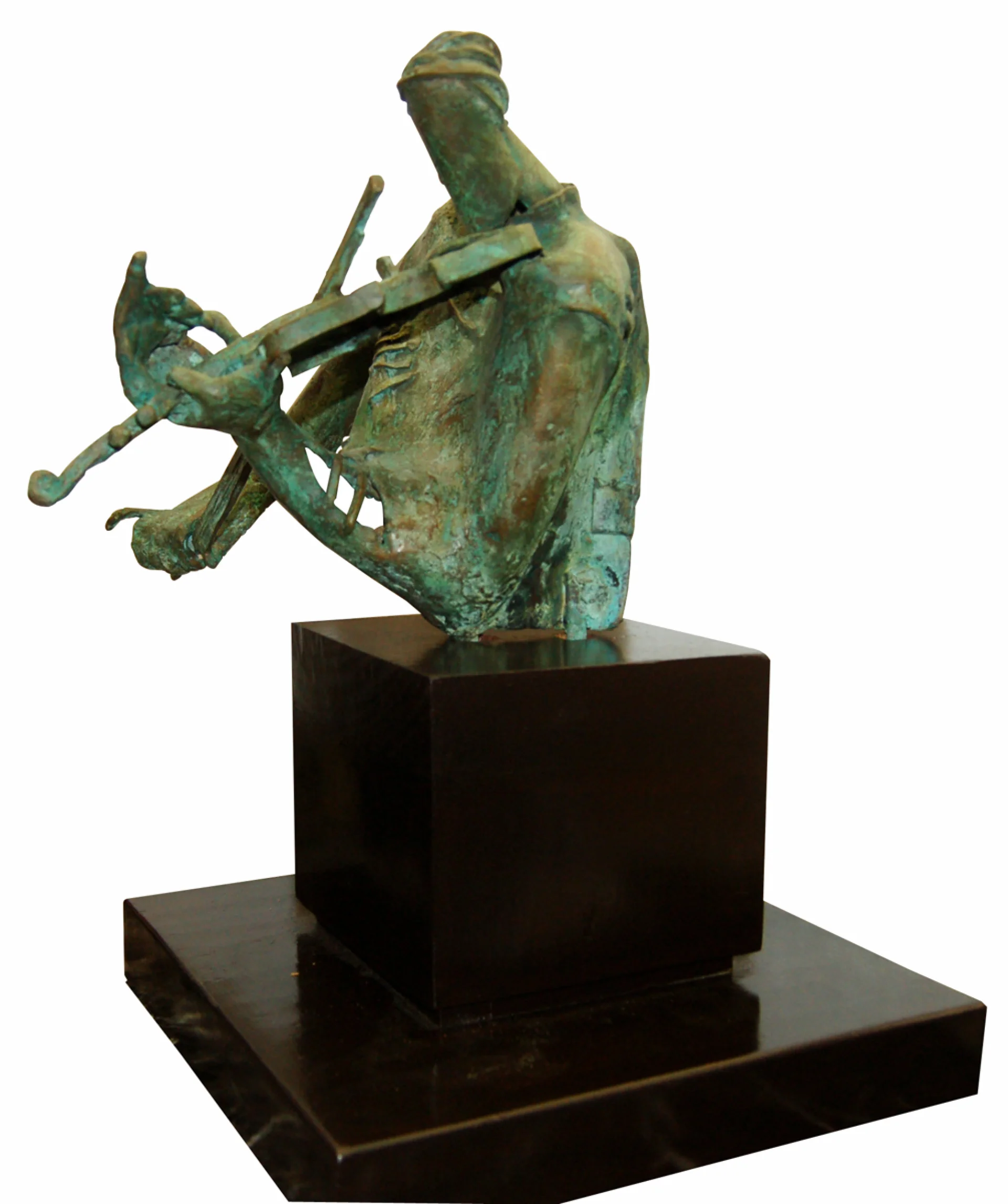 Violin Player by Asim Basu - Bronze Sculpture