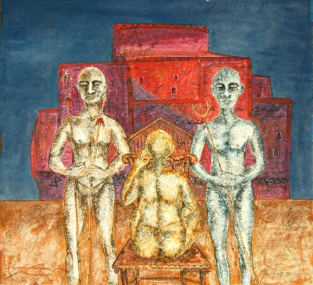 Mankind by Anindya Roy - Mixed Media on Paper