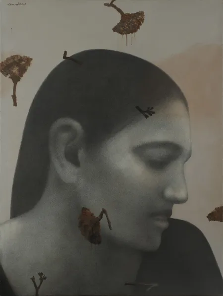 Untitled by Chandra Bhattacharjee - Acrylic on Canvas