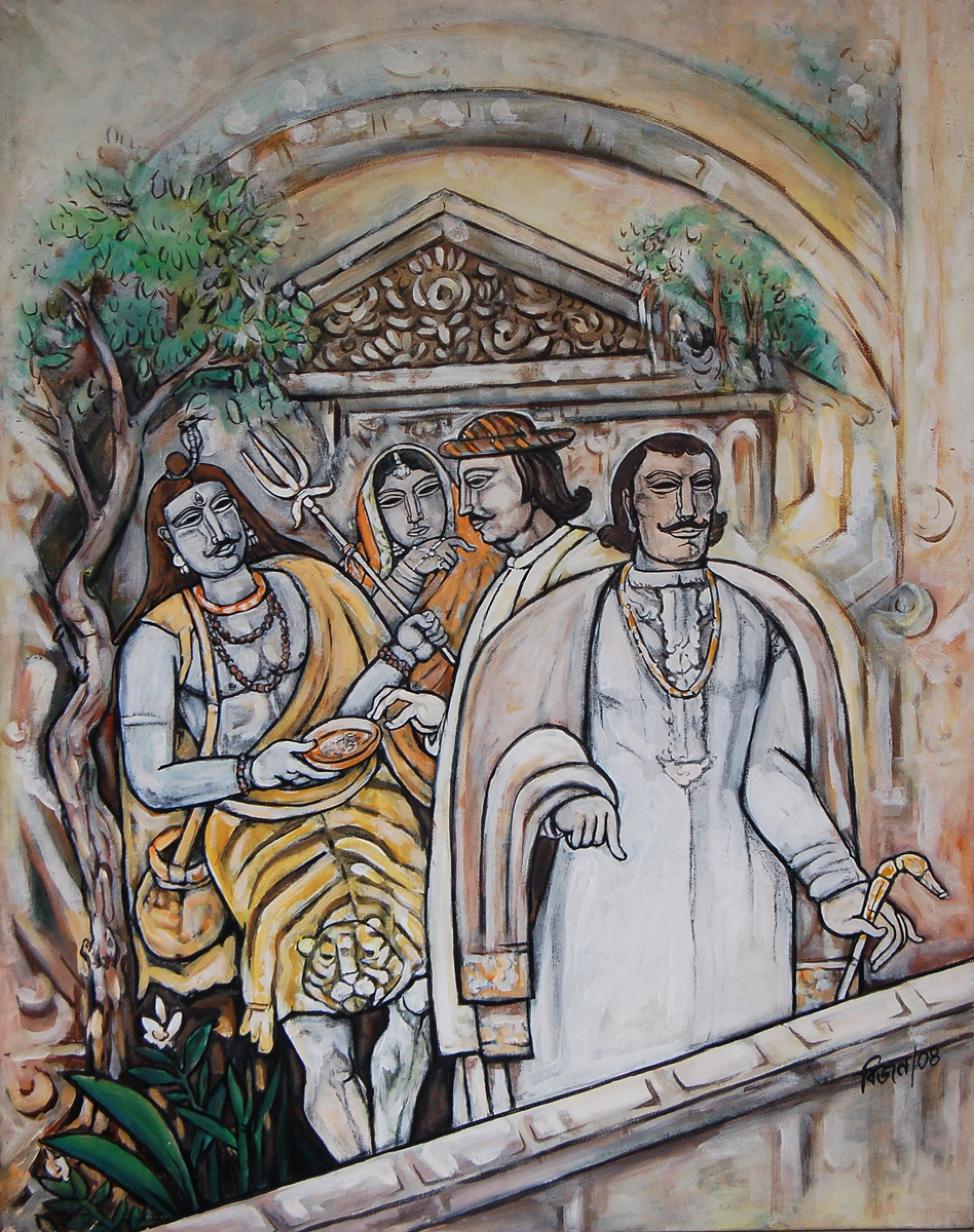 Untitled by Bijan Choudhury - Acrylic on Canvas