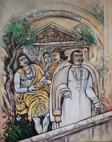 Untitled by Bijan Choudhury - Acrylic on Canvas