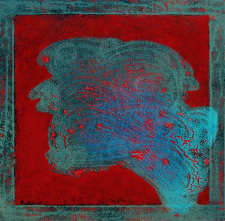 The Impression of the Expression by Partha Pratim Deb - Oil on Canvas