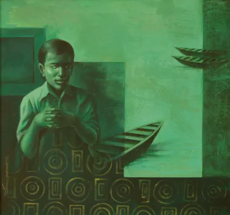 Untitled by Subhendu Porel - Acrylic on Canvas