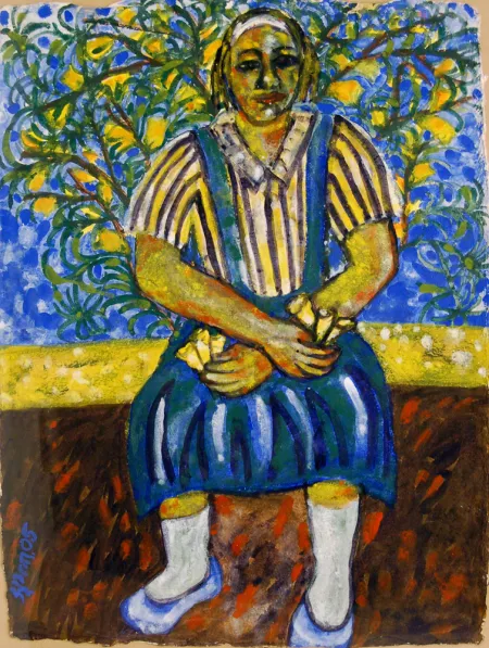 Untitled by Sumana Ghosh - Tempera on Paper