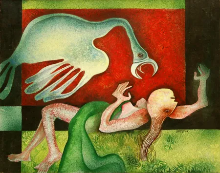 Untitled by Jahar Dasgupta - Acrylic on Canvas