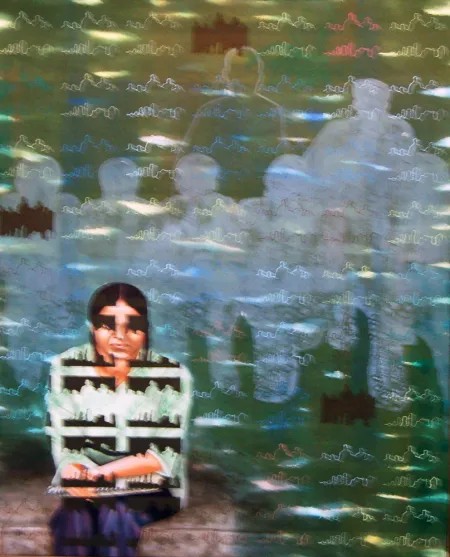 Reminiscence V by Suresh Chandra Jangind - Mixed Media on Canvas