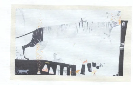 Untitled by Amrita Sen - Watercolour & Collage on Paper