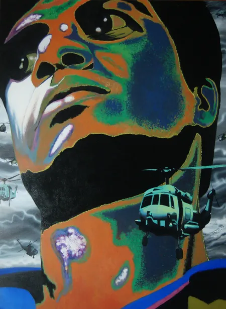 Never Combat by Apu Dasgupta - Acrylic on Canvas