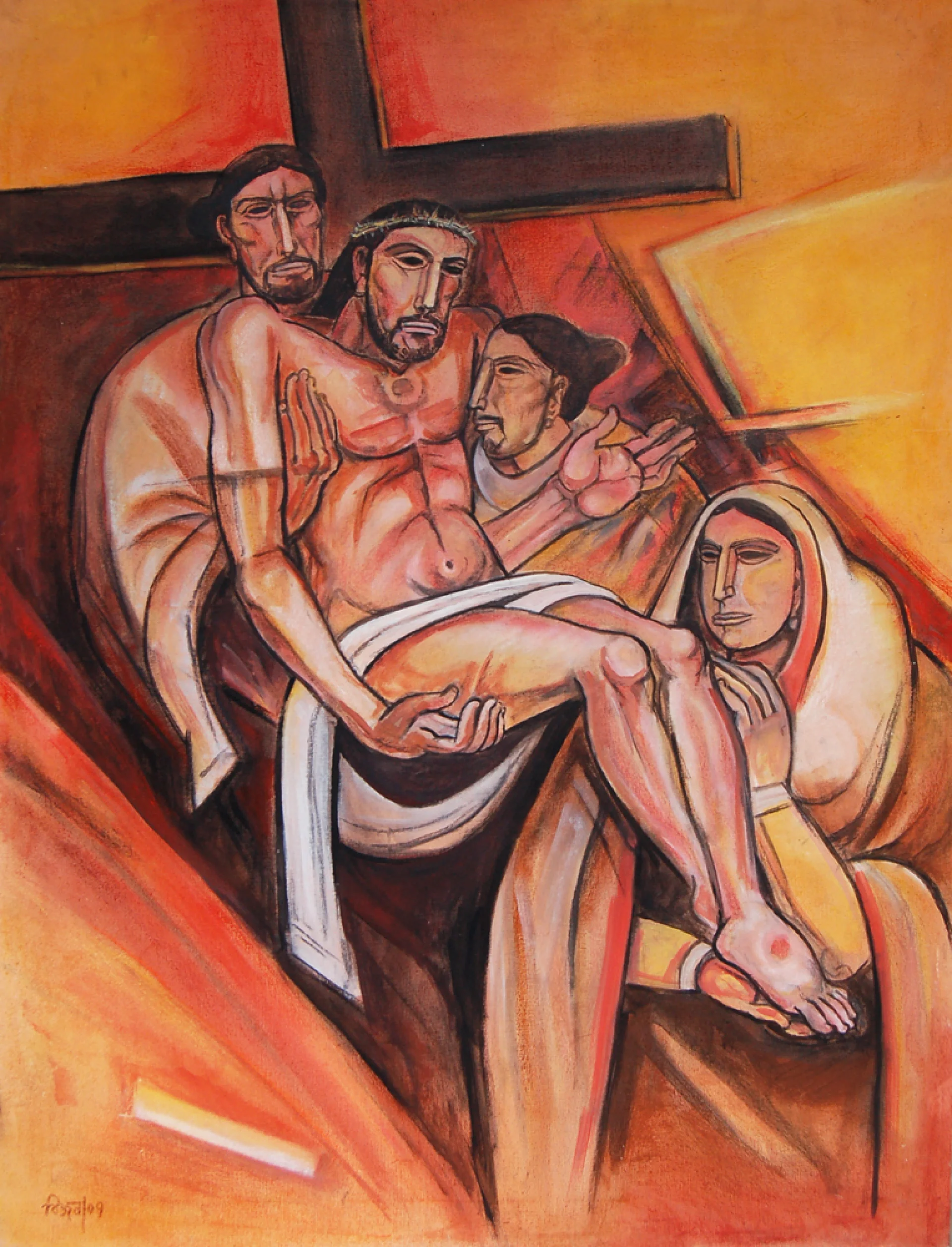 Untitled by Bijan Choudhury - Mixed Media on Canvas