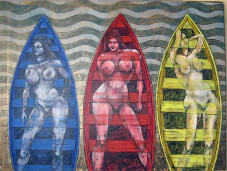 Untitled by Supam Adhikary - Acrylic on Canvas
