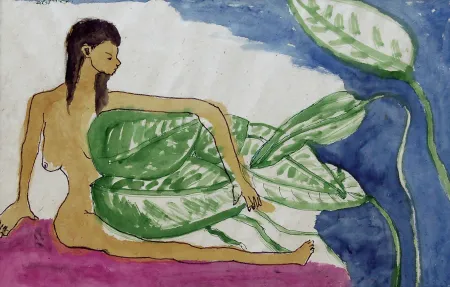 Untitled by Kartick Chandra Pyne - Watercolour on Paper