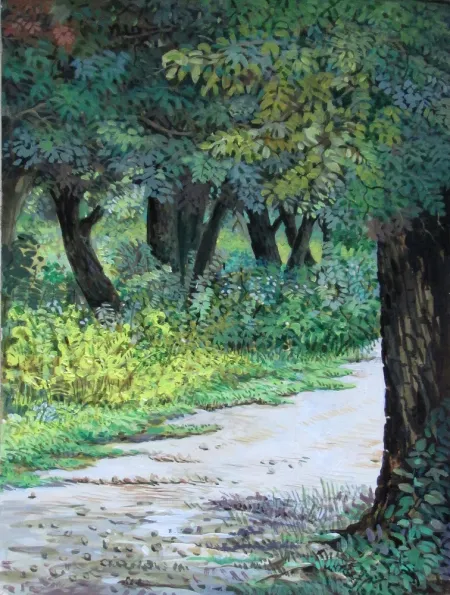 The Forest - I by Biraj Kumar Paul - Acrylic on board