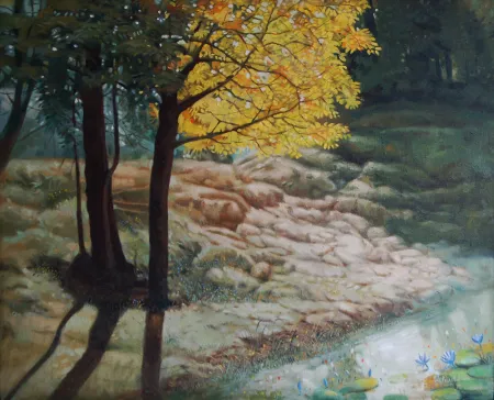 Nature - III by Biraj Kumar Paul - Oil on Canvas