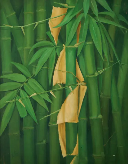 Bamboo Grove by Biraj Kumar Paul - Acrylic on Canvas