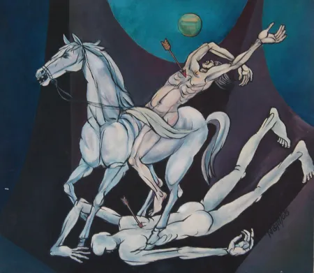 Untitled by Bijan Choudhury - Oil on Canvas