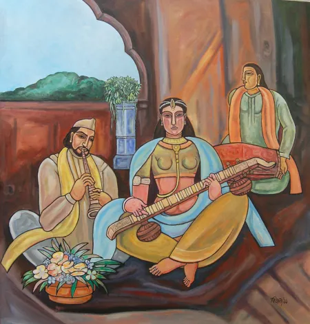 Untitled by Bijan Choudhury - Acrylic on Canvas