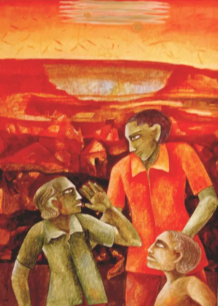 Relation by Anindya Roy - Acrylic on Canvas
