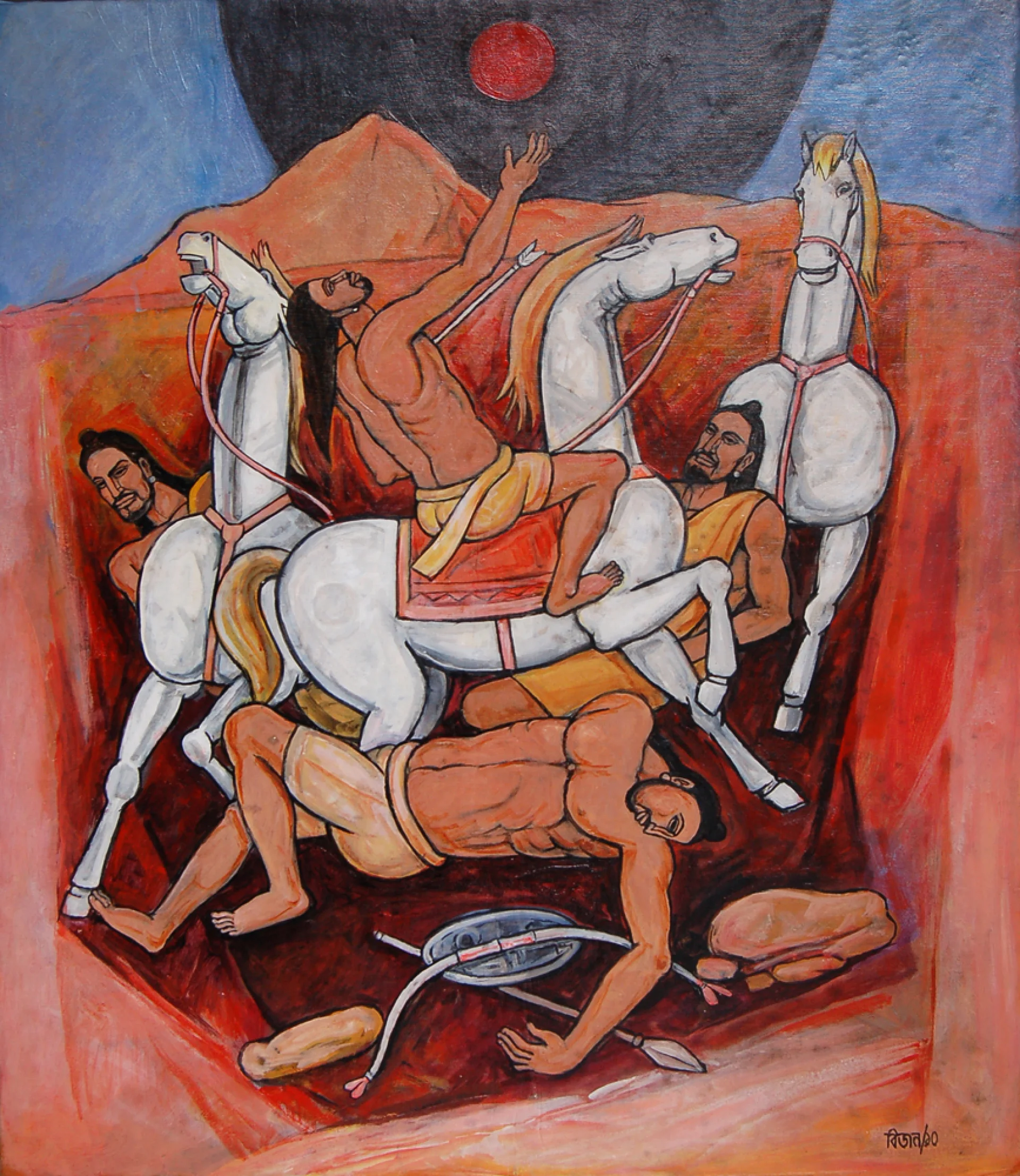 Untitled by Bijan Choudhury - Acrylic on Canvas