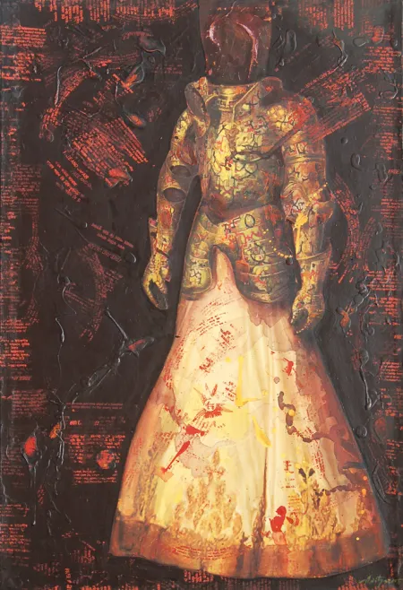 Untitled by Aditya Basak - Tempera and Acrylic on Canvas