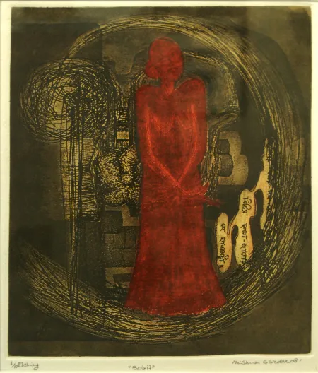 Spirit by Krishna Sardar - Etching on Paper